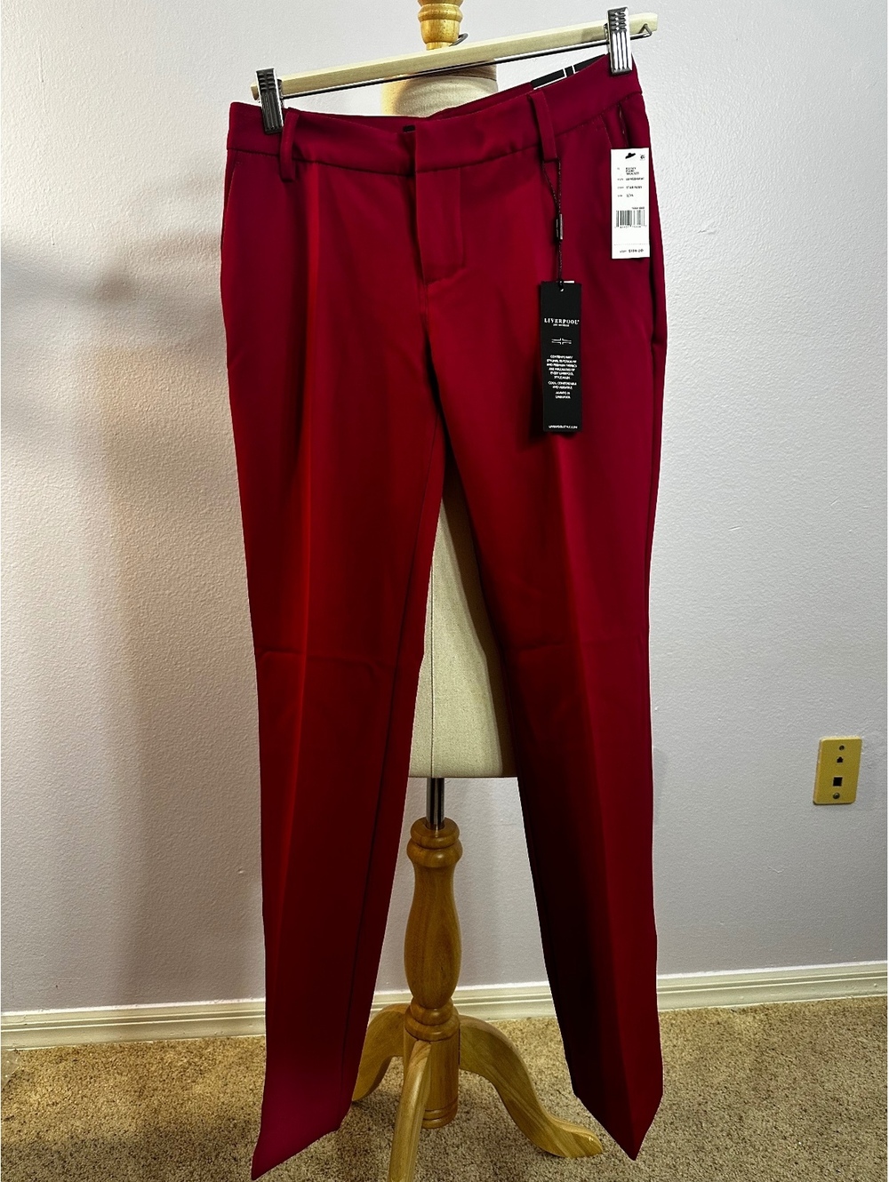 Liverpool Kelsey Flare Trouser in Star Ruby - Size 0/25